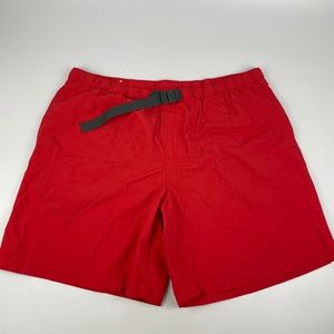 Columbia Men's XL Omni-Shade Shorts Belted Fishing Swim Trunks Shorts Lined Red